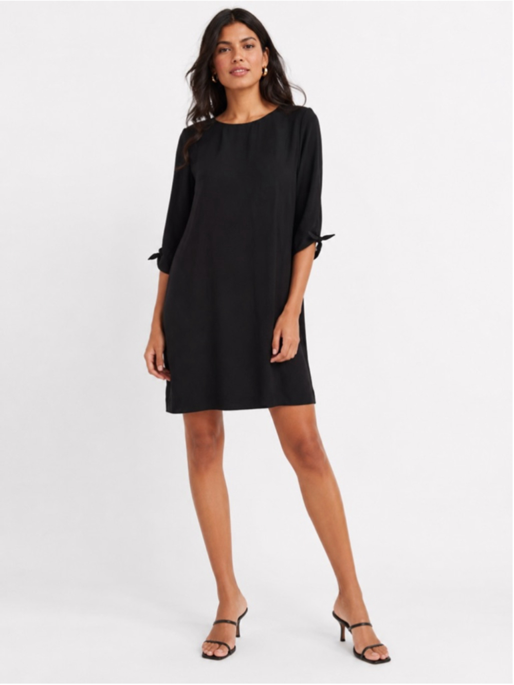 CeCe Black Long Sleeve Shift Dress Plus Size 16W